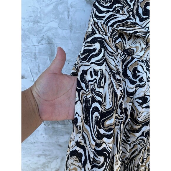 Diane Von Furstenburg Nicola Dress in Marble Black size 6 - Picture 8 of 12